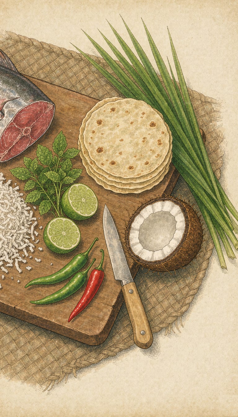 案板食材特写